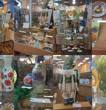 Выставка творческих работ в библиотеке им. Л. Соболева